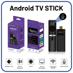 2024 Popular TV Stick MX10-F3 PRO 4K 2GB+16GB Allwinner H313 Android 13 Portable Remote Control OEM Customize