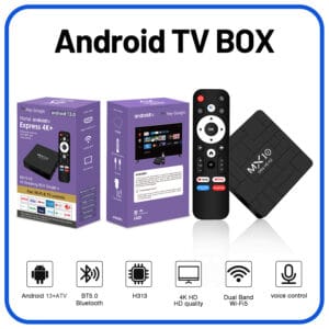 For MX10 K2 Smart TV Box with Android 13.0 Quad Core Processor 1.5GB RAM/8GB ROM WiFi 5G/6G HD Network Player for Home Movie