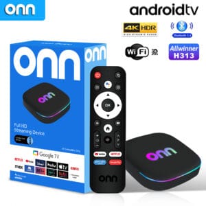 Hot Lifetime Free Onn Super TV Box with Single Wifi100M Ethernet IR Remote Internet Media Player